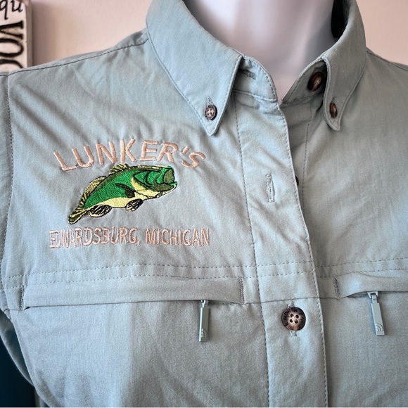 Women’s The North Face Summit Series Lunker’s Outdoor Blue Shirt Jacket Size S - Picture 3 of 10